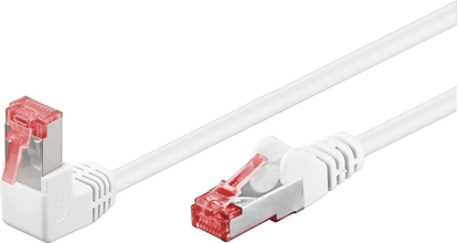 Изображение Goobay GOOBAY Patchcord S/FTP Kat. 6 Prosty / Ktowy 90 Biay 1m
