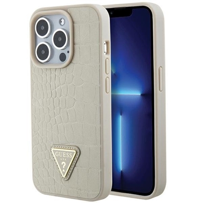 Attēls no Guess Croco Triangle Logo Case for Apple iPhone 15 Pro