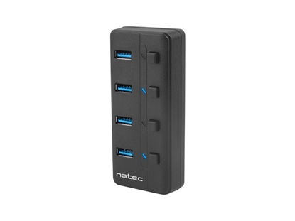 Attēls no Hub USB 4 porty Mantis 2 USB 3.0 z włącznikiem + zasilacz 
