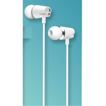 Attēls no iiKaku KAKU KSC-400 Universālas Vieglas HiFi In-Ear Austiņas 3.5mm ar Mikrofonu 1.2m Baltas