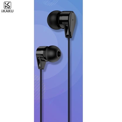 Attēls no iKAKU KSC-310 Universālās Vieglas HiFi In-Ear Austiņas 3.5mm ar Mikrofonu 1.2m Black