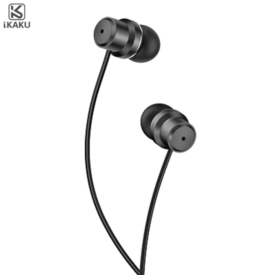 Picture of iKaku KSC-362 Universālas Vieglas HiFi In-Ear Austiņas 3.5mm ar Mikrofonu 1.2m Melnas