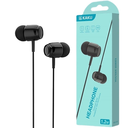 Attēls no iKaku KSC-381 Universālas Vieglas HiFi In-Ear Austiņas 3.5mm ar Mikrofonu 1.2m Melnas