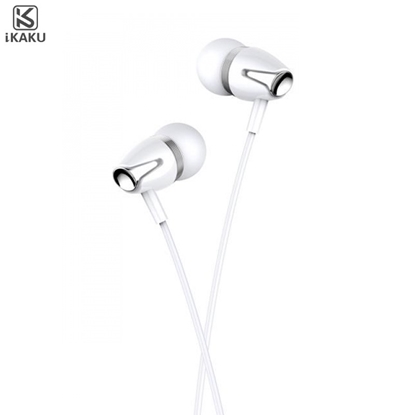 Изображение iKAKU KSC-466 Universālas Vieglas HiFi In-Ear Austiņas 3.5mm ar Mikrofonu 1.2m Baltas