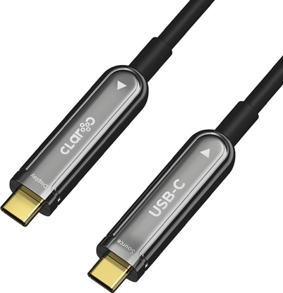 Attēls no Kabel USB Claroc USB-C - USB-C 10 m Czarno-srebrny (CLAROC-USBC-10M)