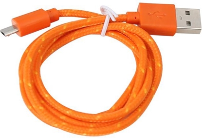 Attēls no Kabel USB Platinet USB-A - 1 m Pomaraczowy (PUCFB1O)