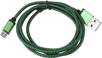 Attēls no Kabel USB Platinet USB-A - 1 m Zielony (PUCFB1G)