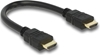 Изображение Kabelis HS HDMI ar tīklu AM > AM, 25cm, melns, Delock