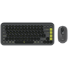 Изображение Klaviatūra + Pele Logitech POP ICON COMBO Graphite Green US