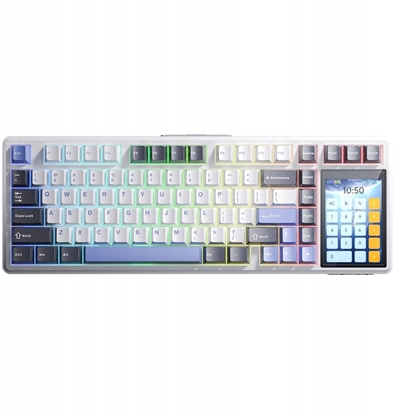Изображение Klawiatura Aula AULA klawiatura gasket L99 Dark Gray+White+Blue Raindrop switch RGB