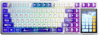 Изображение Klawiatura Aula AULA klawiatura gasket L99 Semi transparent Purple+White Carmel Latte switch RGB