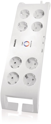 Picture of Listwa zasilajca Philips Philips Home Electronics Surge Protector SPN3080B/10, 900 J, 8 AC outlet(s), White, 2 m, 721.5 g, 160 mm