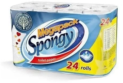 Attēls no Lumarko ALMUSSO Spongy Papier toaletowy 2-warstowy Megapack 1 op. - 24 szt.