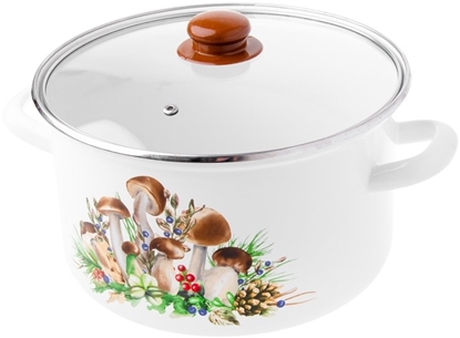 Изображение Lumarko Garnk od 5052 grzyby 22 cm 4.7 l emalia