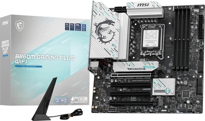 Attēls no Mainboard|MSI|Intel B860 Express|LGA1851|Micro-ATX|Memory DDR5|Memory slots 4|B860MGAMINGPLUSWIFI