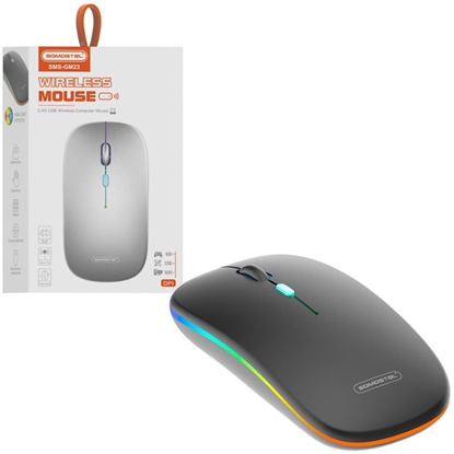 Изображение Mysz Somostel mysz komputerowa bezprzewodowa RGB LED czarny  SMS-GM23