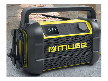 Изображение Muse | M-928 BTY | Jobsite Radio speaker | Waterproof | Bluetooth | Wireless connection | Portable | NFC features | Black/Yellow