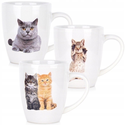Изображение Orion Kubki Ceramiczne Koty 220 ml 3 Szt. ORION do Zmywarki i Mikrofali