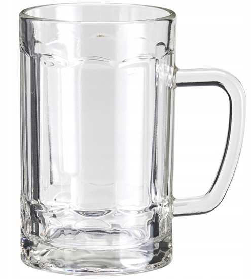 Изображение Orion Kufel do Piwa Szklany 330 ml z Uchem Gruby Klasyczny Prezent