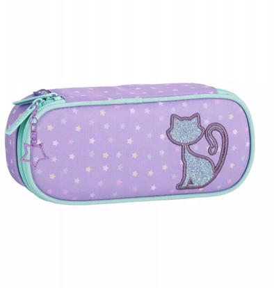 Picture of Piórnik Starpak Piórnik Sasza Owal 1ZAM Glitter Cat STK PB 12/48