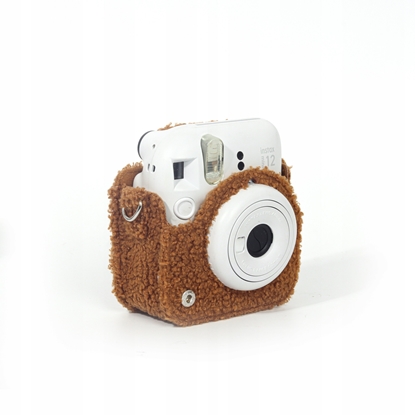 Picture of Pokrowiec LoveInstant Futera Etui Pokrowiec Case Osona Do Fujifilm Fuji Instax Mini 12 / Pluszowy Piesek / Brzowy