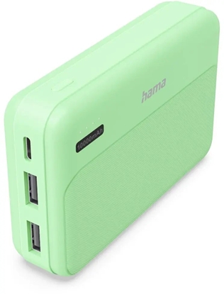 Picture of Powerbank Hama HAMA Power pack pocket 10 10000 mAh 2X USB-A zielony