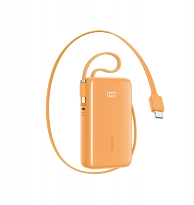 Attēls no Powerbank Joyroom Powerbank Joyroom JR-PR2 35W 10000mAh z wbudowanymi kablami USB-C i Lightning - pomaraczowy