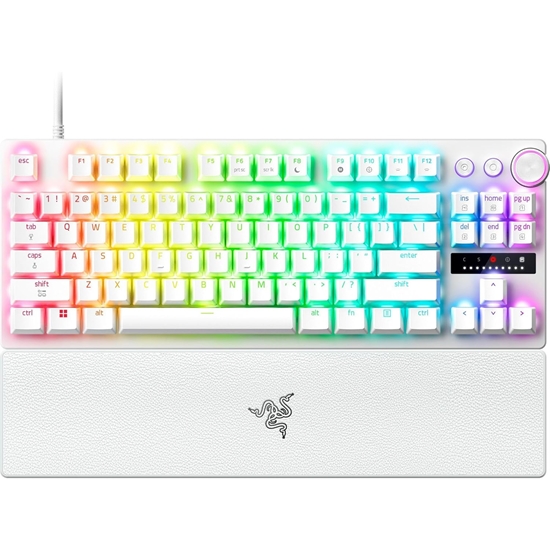 Изображение Razer Huntsman V3 Pro Tenkeyless 8KHz | Gaming keyboard | Wired | US | Razer Analog Optical Switch Gen-2 | White