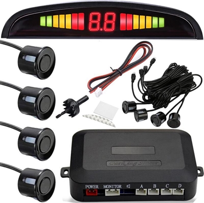 Изображение Retoo 4 CZUJNIKI PARKOWANIA COFANIA LED LCD PRZÓD TY