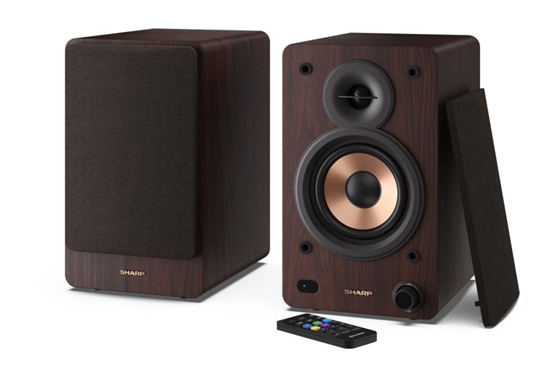 Picture of Sharp BOOKSHELF SPEAKERS loudspeaker 2-way Brown Wired & Wireless 60 W