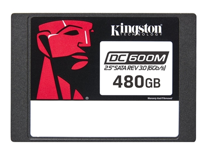 Attēls no SSD|KINGSTON|DC600M|480 GB|876xTBW rating|MTBF 2000000 h|Read speed 560 MB/s|Write speed 470 MB/s|Serial ATA III|2.5"|SEDC600M/480G
