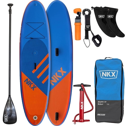 Attēls no SUP dēlis NKX Windsurf Blue Orange Wind 11'0 (Iespējams pievienot buru)
