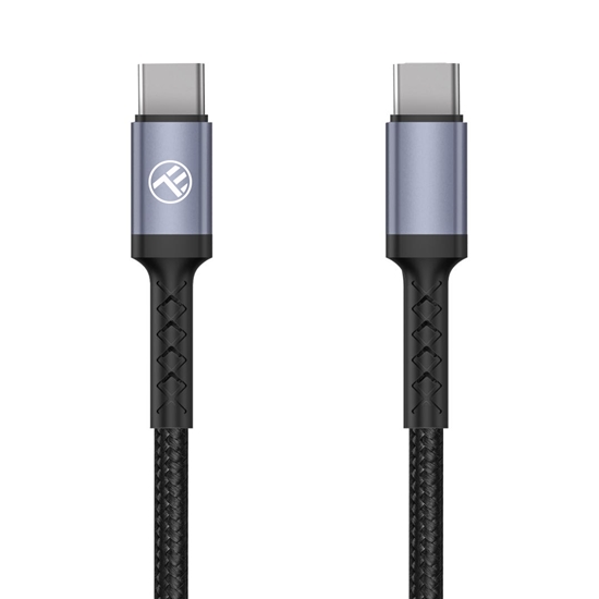 Изображение Tellur Type-C to Type-C Cable 3A PD60W 2m Nylon Black