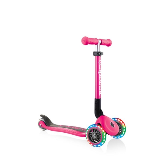 Picture of Trīsriteņu skrejritenis Globber salokāmās gaismas Fuchsia Jr 437-110