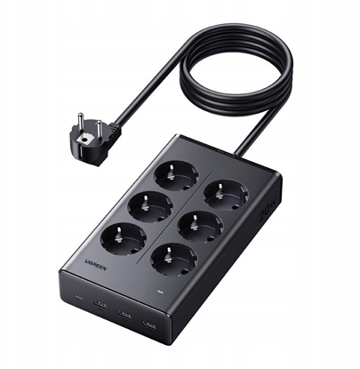Picture of UGREEN S622 Power Strip 6xAC + 3xUSB + USB-C GaN 1.5m (Black)