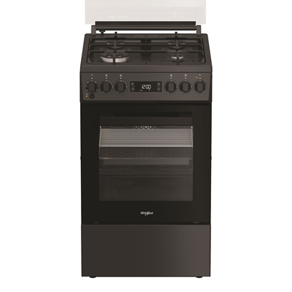 Picture of Whirlpool Cooker | W5G8LMSWTA | Hob type Gas | Oven type Electric | Anthracite | Width 50 cm | Depth 60 cm | 60 L