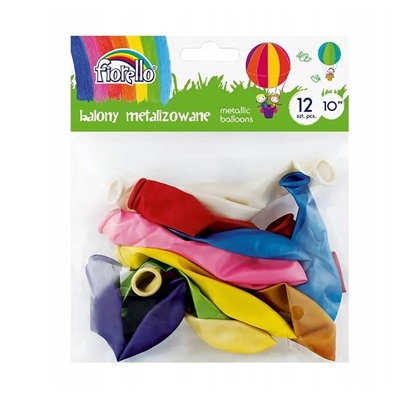 Attēls no *Gaisa baloni asorti metalic D=25cm 10collas 100gab.