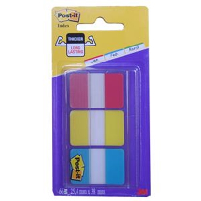 Attēls no *Indeksi 3M Post-it 25x38mm sark/dzelt/zila