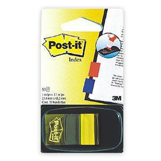 Изображение *Indeksi 3M Post-it 680-5 dzelteni 25x43mm/50l.