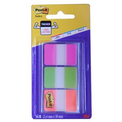 Attēls no *Indeksi 3M Post-itˇ25x38mm rozā/zaļā/oranžā