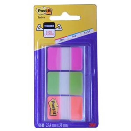 Изображение *Indeksi 3M Post-itˇ25x38mm rozā/zaļā/oranžā
