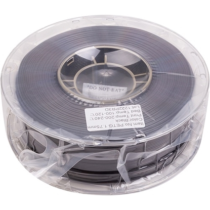 Attēls no 3D Printing Filament PETG, 1.75mm, 1kg, Black