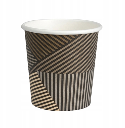 Picture of Abena Coffee cup Lines, ABENA Gastro, 6cm, Ø6.2cm, 10 cl, 12 cl, brown, cardboard/PE, 4 oz - (50 pcs./pack)