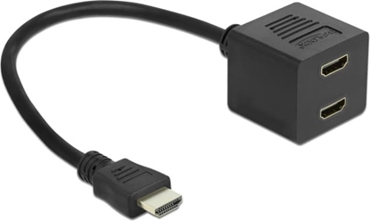 Attēls no Adapteris HS HDMI ar tīklu 1xM > 2xF, apzeltīti kontakti