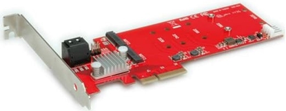 Attēls no Adapteris PCIe RAID 2x M.2+2x SATA, Roline
