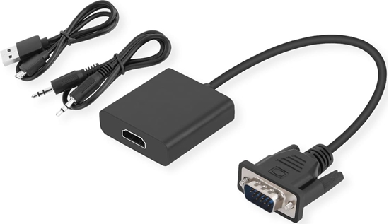 Изображение Adapteris VGA+Audio ->  HDMI, M/F, 23cm, STANDARD