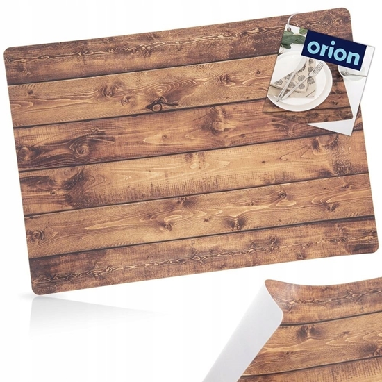 Изображение Altom Podkadka na Stó Wzór Deska Ciemna 43 x 30 cm ORION Mata PCV