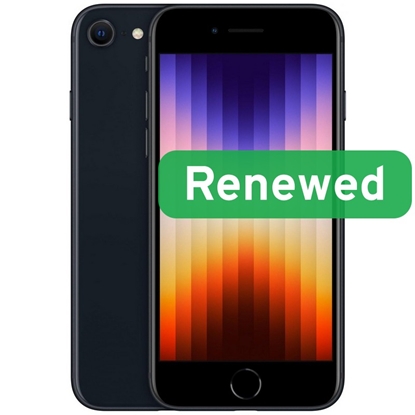 Изображение Apple Renewed Grade B | Apple iPhone SE (2022) | Midnight | 4.7 " | Retina IPS | 128 GB | 5G | iOS