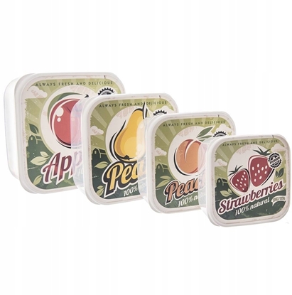 Attēls no Aptel Zestaw 4 Pojemników Lunchbox Szczelny 900 ml ORION Retro na ywno
