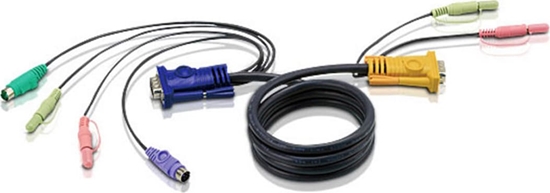 Picture of Aten 2L-5305P KVM Cable VGA, PS/2 and Audio, black, 5 m